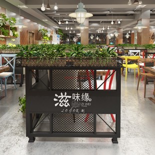 工业风卡座矮架铁艺过道围栏酒吧隔栏餐饮饭店装饰护栏