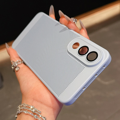 适用一加Ace5手机壳网格散热一加Ace5至尊版夏日透气OnePlusAce6全包防摔1+Ace5简约蜂窝高级磨砂5G男女外壳