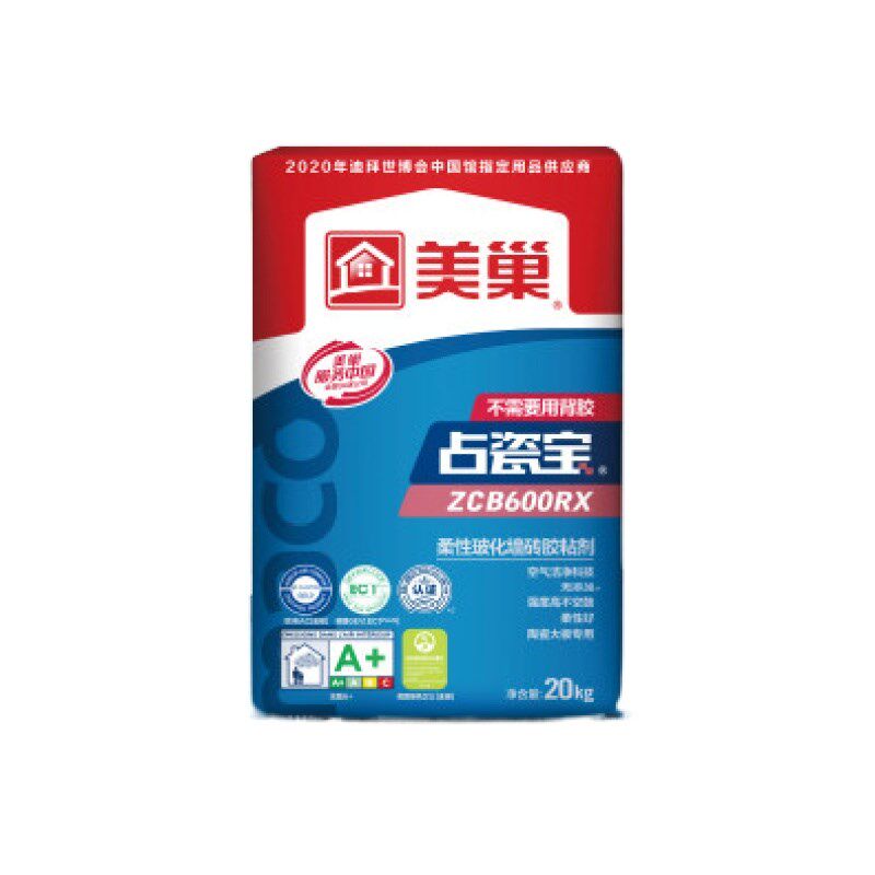 美巢占瓷宝ZCB600玻化砖胶粘剂柔性粘合剂大板砖上墙C2ES1 瓷砖胶