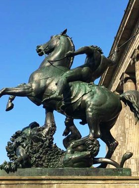 大型骑马铜雕定制铸铜西方玻璃钢人物雕塑像希腊别墅欧式景观复古