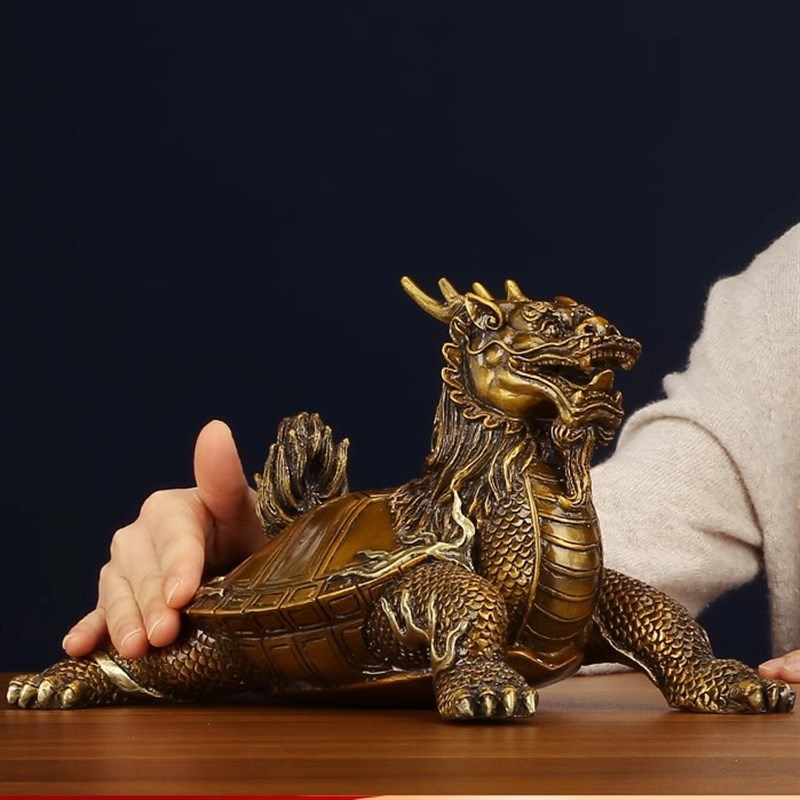 龙头龟黄铜龙龟摆件客厅办公室家居工艺品业礼品