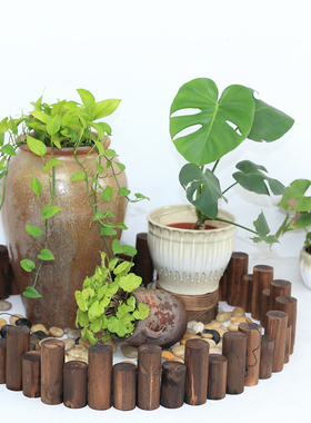 阳台园造景道具商场木栅栏坛围栏幼儿园室内装饰木桩落地