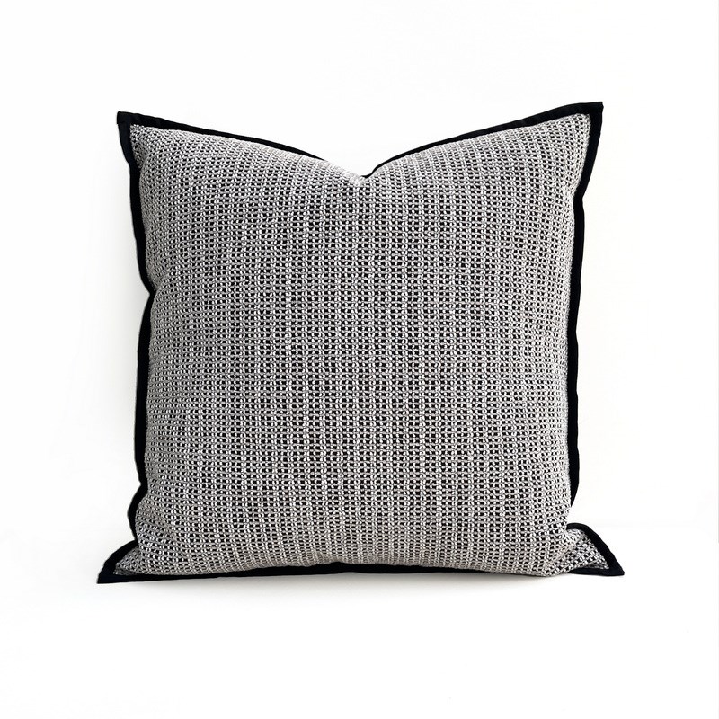 黑白极简现代奶油系流苏抱枕侘寂风民宿靠垫客厅沙发床上大靠垫