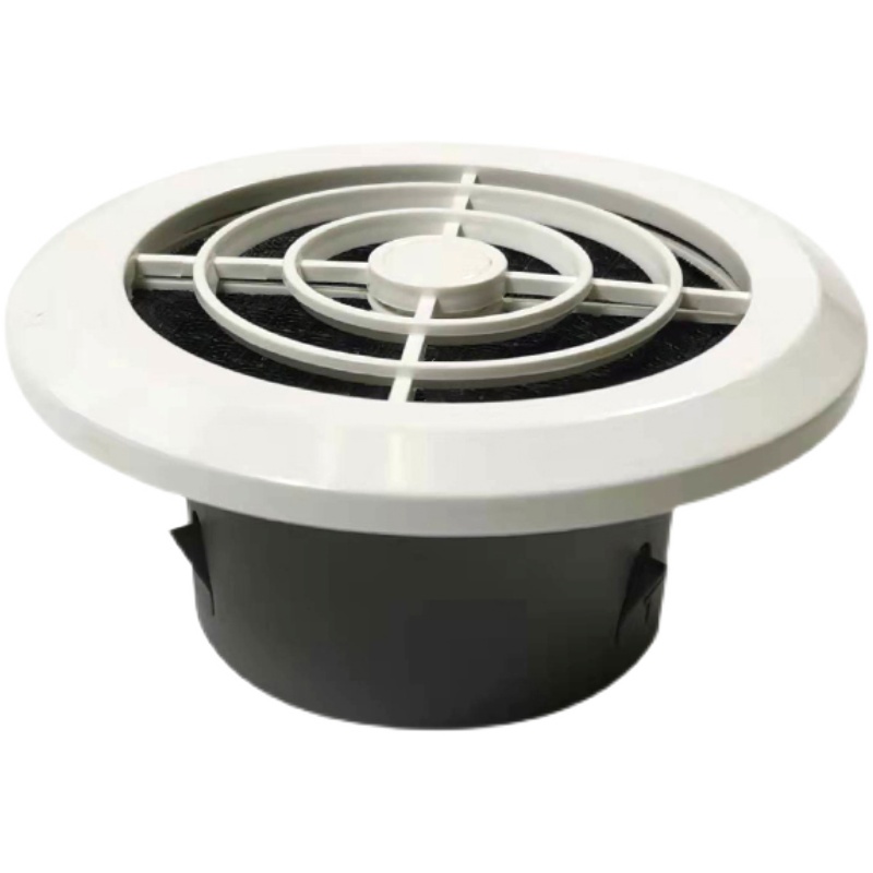 新风b进回风出风排风圆形百叶风口中央空调通风口室内排气网罩