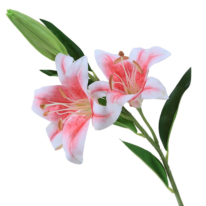 香水百合仿真花落地花瓶插花假花客厅酒店样板间橱窗装饰花艺摆件