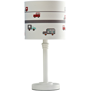 儿童房装 样板间男孩房卧室床头灯 饰台灯卡通灯饰汽车创意木质软装