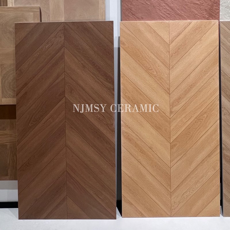 法式复古风客餐厅木纹砖 高级感人字鱼骨木地板瓷砖卧室防滑地砖