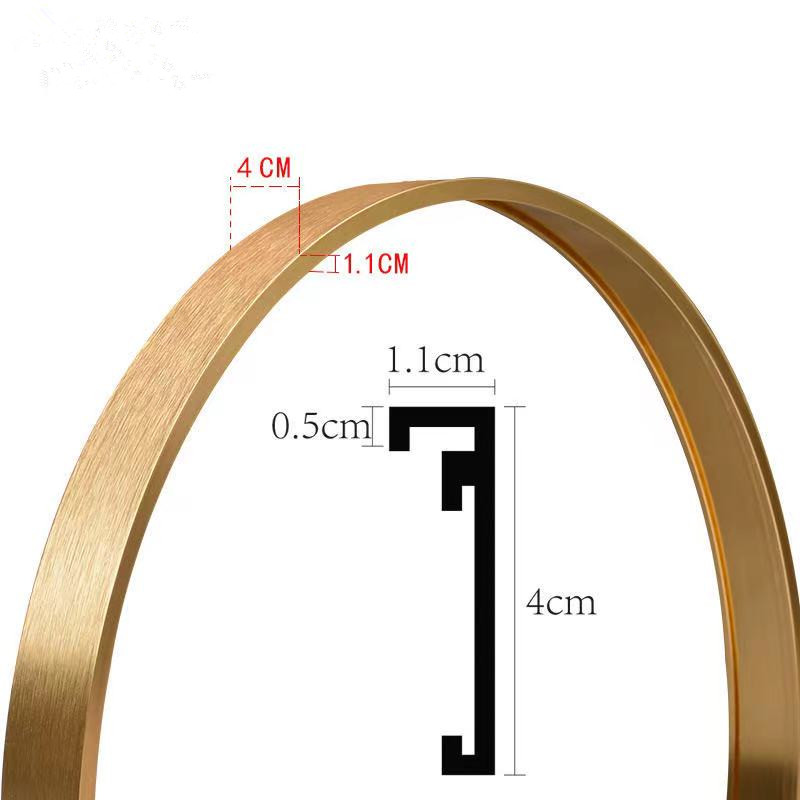 定制丙烯油画内框手绘挂墙免装裱L型铝合金圆形油画外框