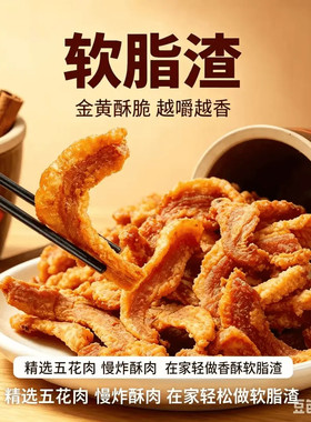 自制软脂渣猪油渣香酥脆腌料