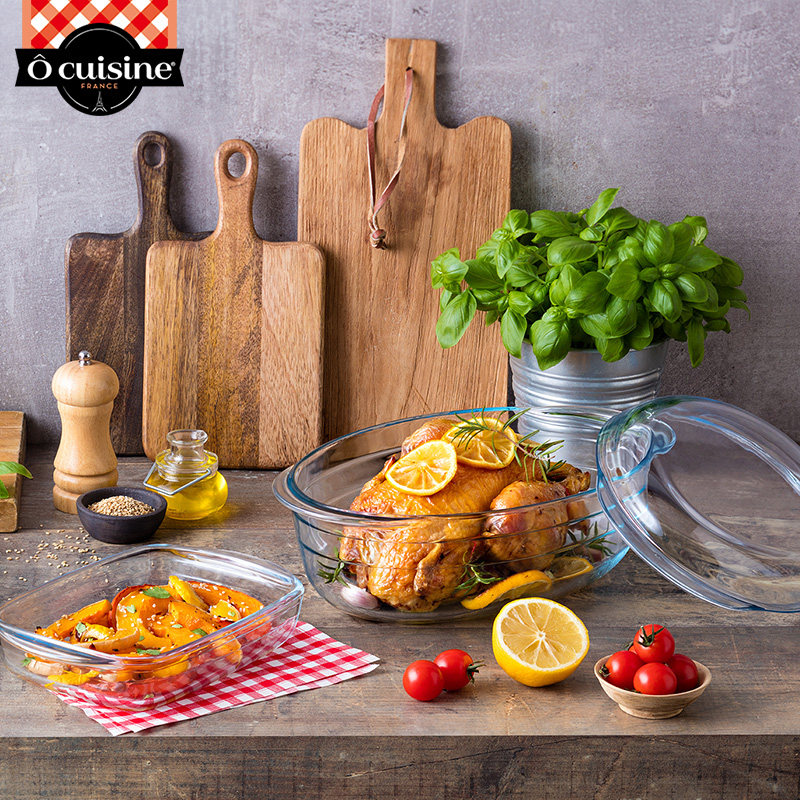 烤盘烤箱用耐热玻璃烤盘微波炉专用的长方形芝士焗饭家用蒸鱼盘子