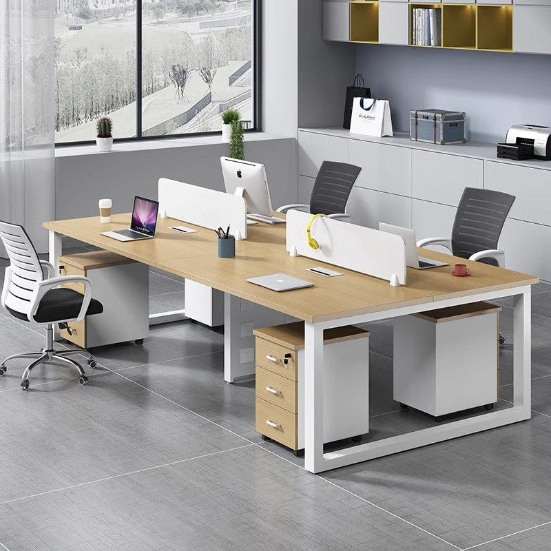 办公桌椅简约现代职员屏风工位卡座办公室员工桌子2//人位