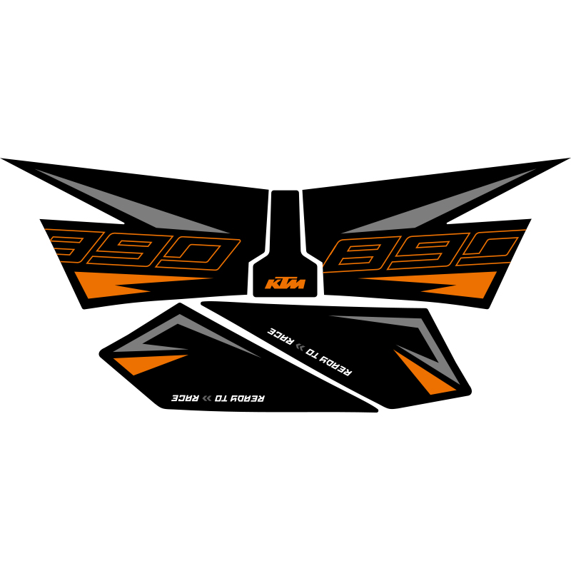 适用KTM790DUKE890防磨防滑油箱贴鱼骨贴保护贴纸装饰拉花版画贴