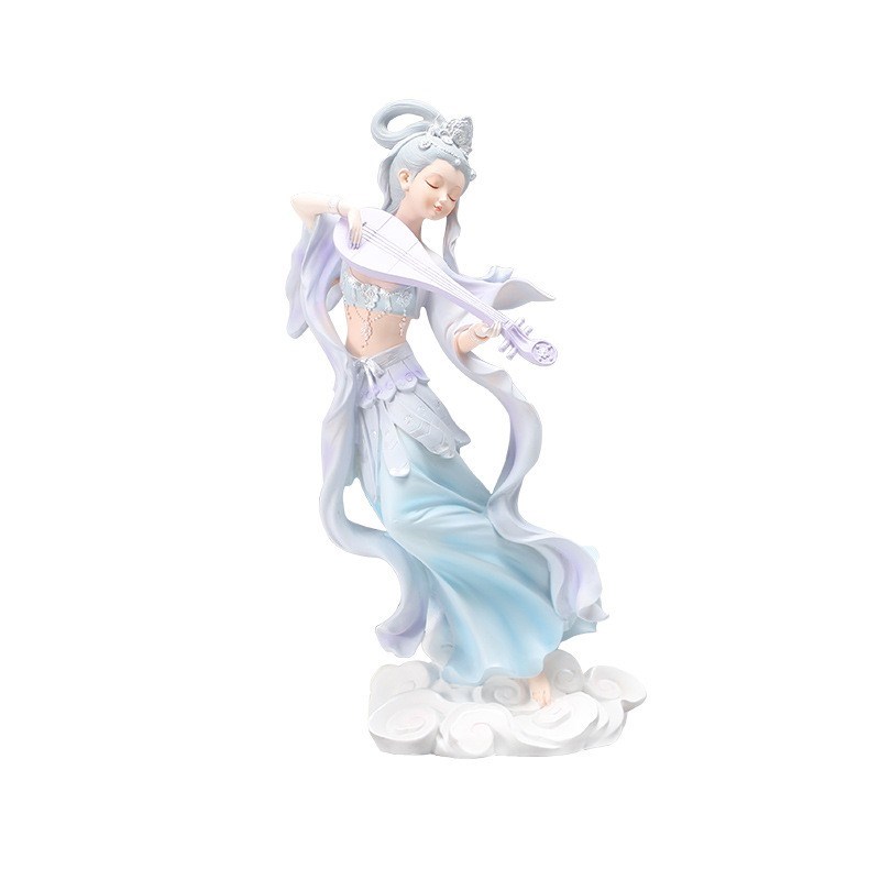 敦煌飞天舞摆件国潮汉服女孩茶室装饰家居玄关客厅电视柜酒柜摆设