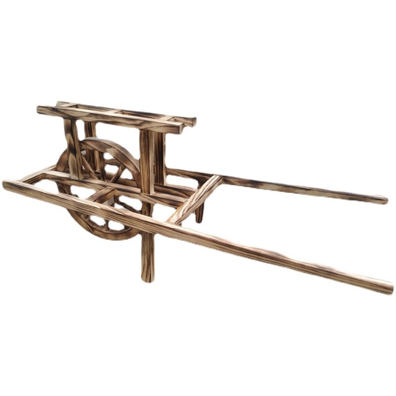 亲子活动独轮小推车红军演出军民大生产道具老式木制独轮车手推车