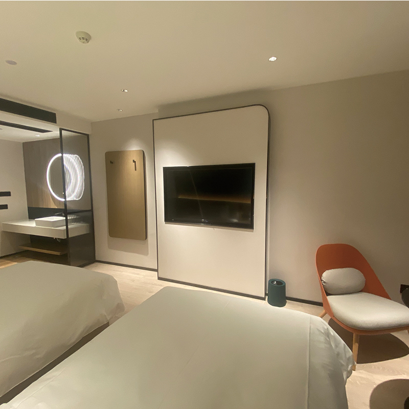 酒店家具定制标间全床靠单身公寓翻新客房成宾馆用人床