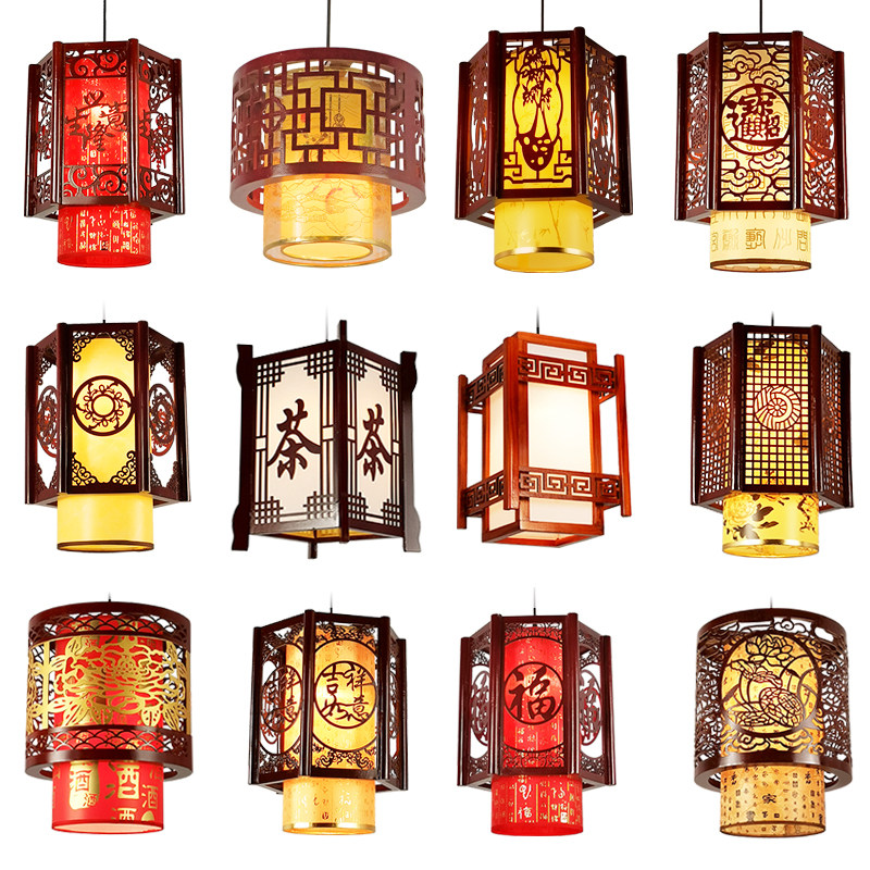 仿古灯笼古典过道玄关楼梯走廊灯复古餐饮饭店吊灯酒店会所饭店灯