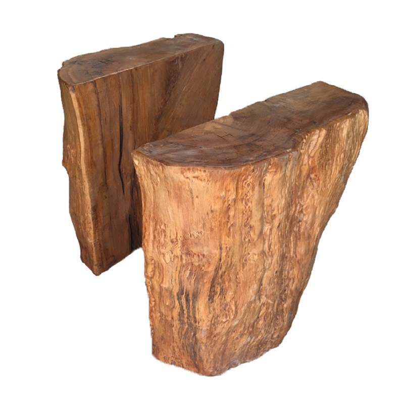 大板木墩支架 实木桌脚桌腿木桩树墩底座茶几根雕