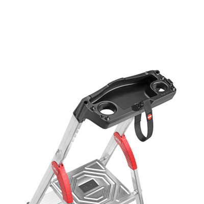 利快梯子Hilo德国超轻铝合金家用人字梯防滑宽踏板折叠铝梯