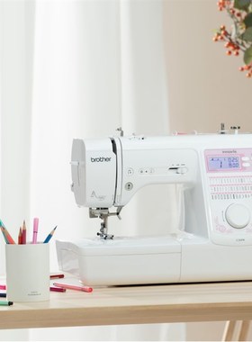 兄弟缝纫机 bror全自动电子缝纫机C50PK家用 吃厚 锁边