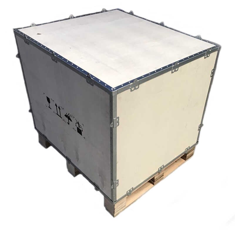 工厂定制免熏蒸胶合板木箱 钢边包边卡扣组装箱 出口运输木箱