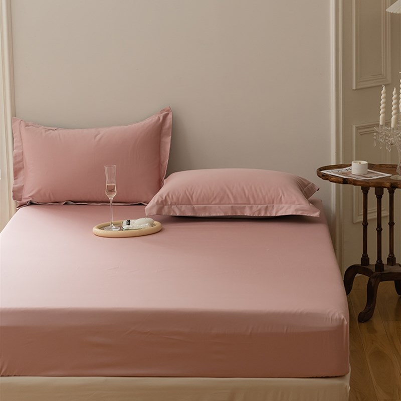 秋冬简约款100支全棉纯色床单床笠单品1.5/1.8m床罩单件床上用品