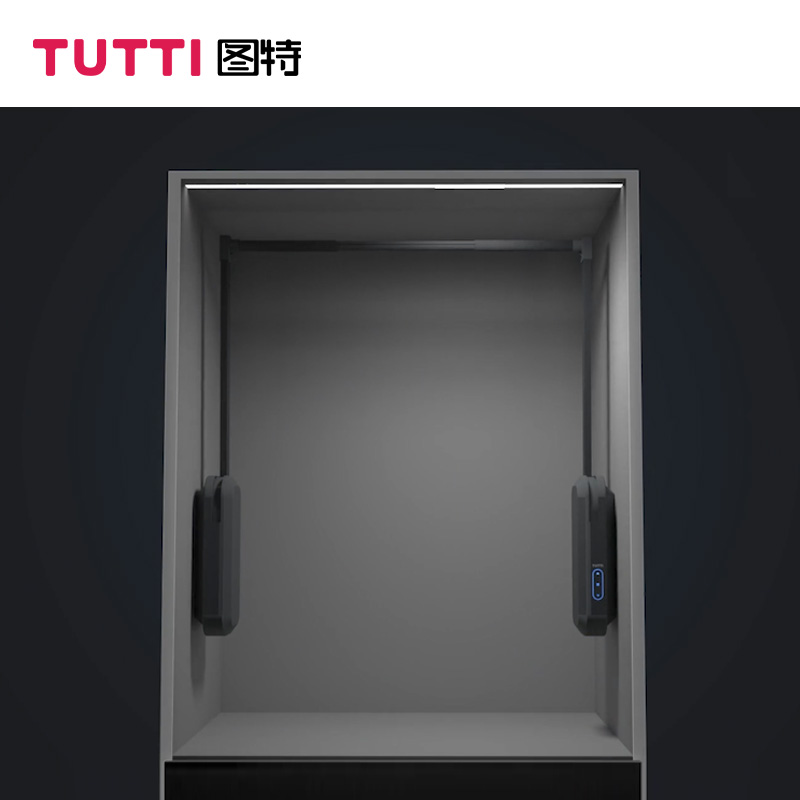 图特语音智能电动升降衣架衣柜自动挂衣器遥控上升回位挂衣杆五金