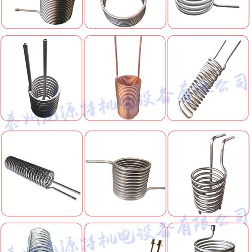 弯管盘管加工钛换热器铜冷却管型蛇形翅片管