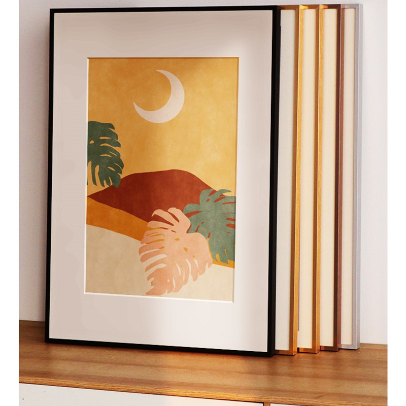 铝合金画框装裱简约窄边外框广告海报框拼图挂墙相框定制任意尺寸