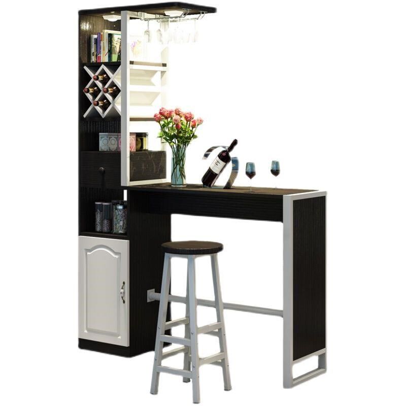 现代客厅小户型酒柜小吧台柜一体靠墙吧台桌