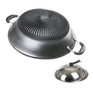 紫宝牌河源紫金铁锅燃气灶无油烟传统手工高效节能锅生铁粘铸铁