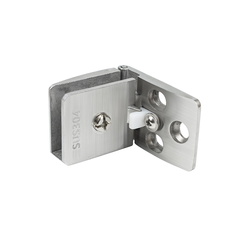 30不锈钢玻璃合页免开孔酒柜门铰链展示柜夹宠物柜门夹门铰