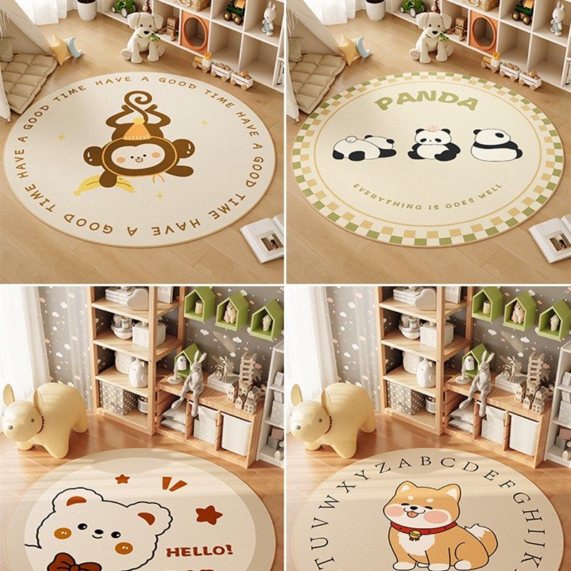 圆形地毯儿童房书房阅读区学习桌电脑椅子垫加厚卧室房间转椅地垫,居家布艺,转椅地垫,淘宝优惠券,粉丝福利购,淘宝优惠卷