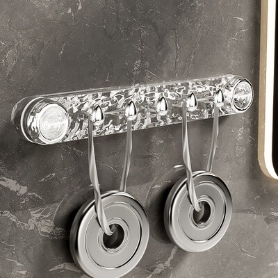 吸盘旋转波纹挂钩强力承重卫生间免打孔壁挂式无痕门后挂衣架粘钩