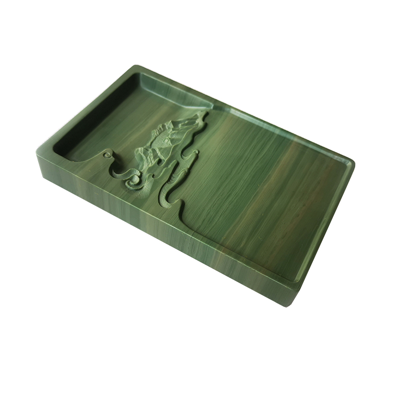 砚台 松花砚 长白山天池砚 原石老坑松花石砚 墨海 笔掭 实用砚