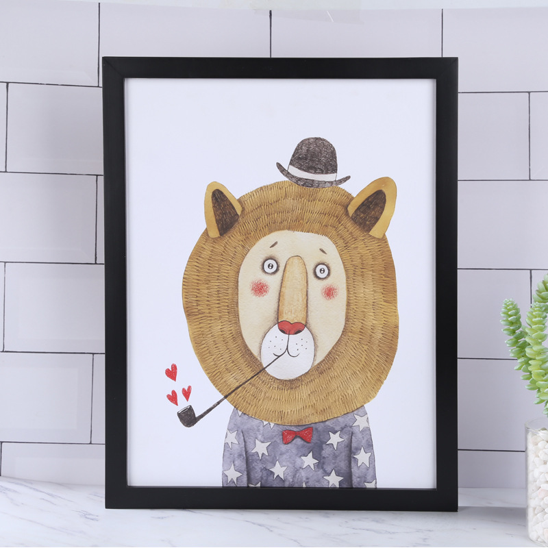 实木大相框1000片拼图画框装裱定制50*75CM框架挂墙现代简约风格