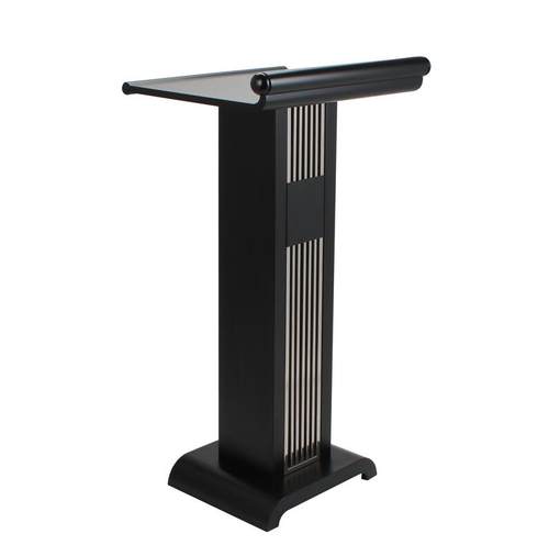 优雅现代教师演讲台迎宾台会议接待台持桌发言台酒店