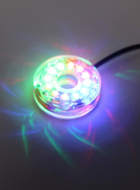 盆景假山防水灯水景景观七彩流水喷泉水池灯