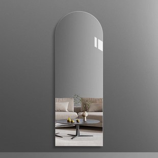 玻璃镜子贴墙自粘全身穿衣镜家用免打孔高清不变形真实墙面试衣镜