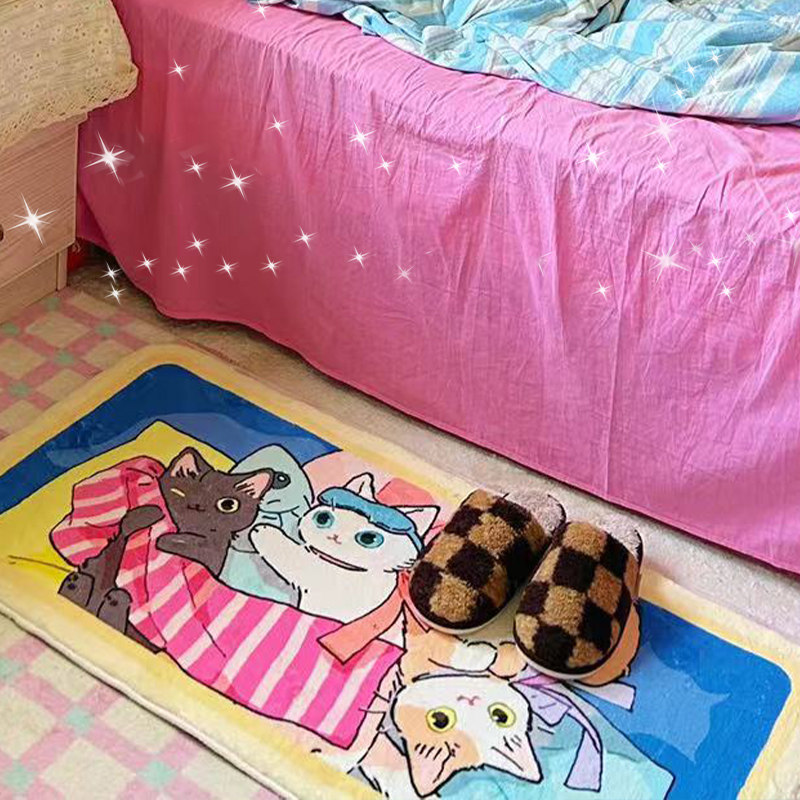 哇大喜哇爱少女风卧室床边毯家用客厅地毯房间小地垫韩家用,居家布艺,床边毯,淘宝优惠券,粉丝福利购,淘宝优惠卷