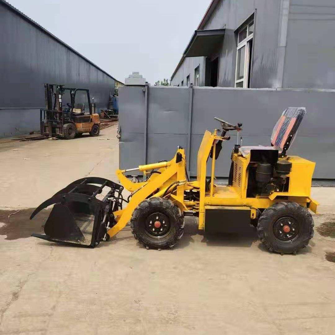 小铲车装载机四驱农用推土机工程养殖场小铲车柴油单缸小型装载机