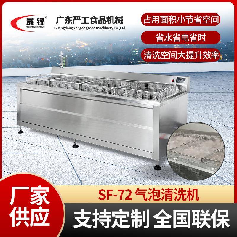 厂家气泡清洗机全自动不锈钢鱼类加工设备除菌