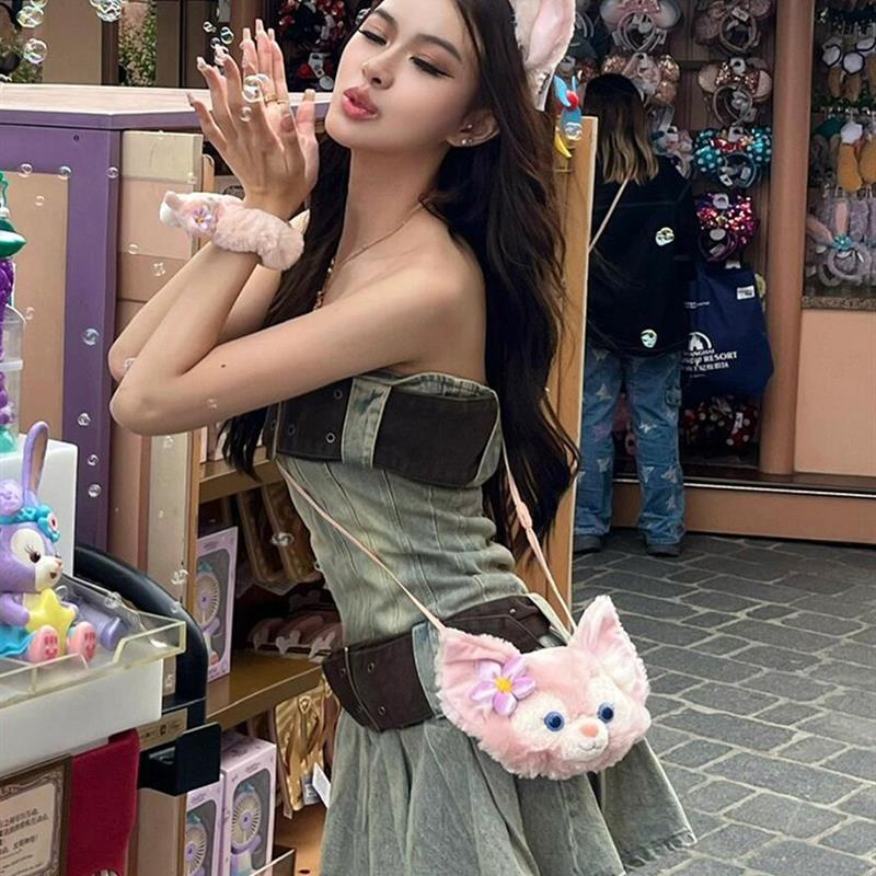 香港原创小众包包女生玲娜贝儿斜挎包单肩手提中包可爱大脸包小包