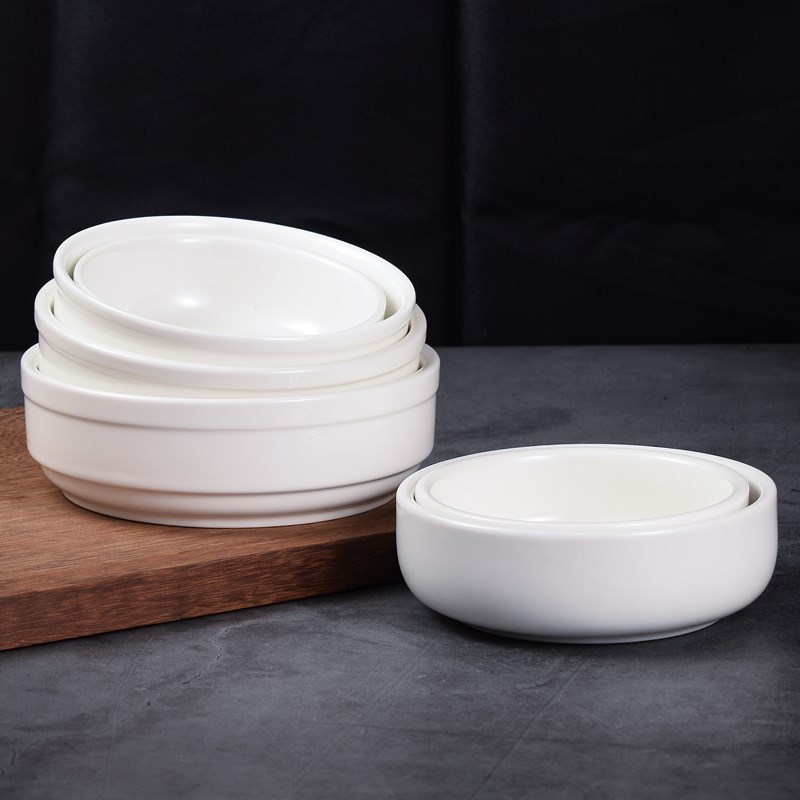 商用陶瓷b蒸饭碗餐厅蒸菜碗钵仔家用隔水蒸蛋钵头碗土陶白瓷碗