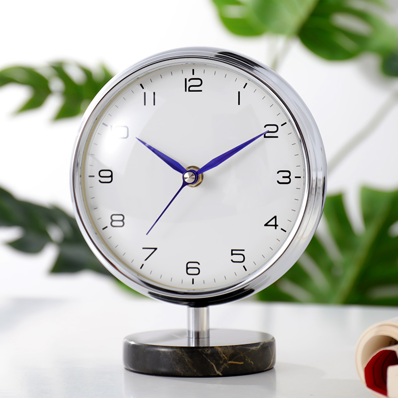 轻奢座钟客厅家用简约床头r钟表金属电视柜时钟创意柜台座钟HD809