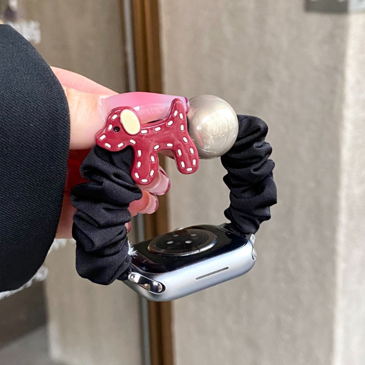 小狗珍珠发圈款弹力表带