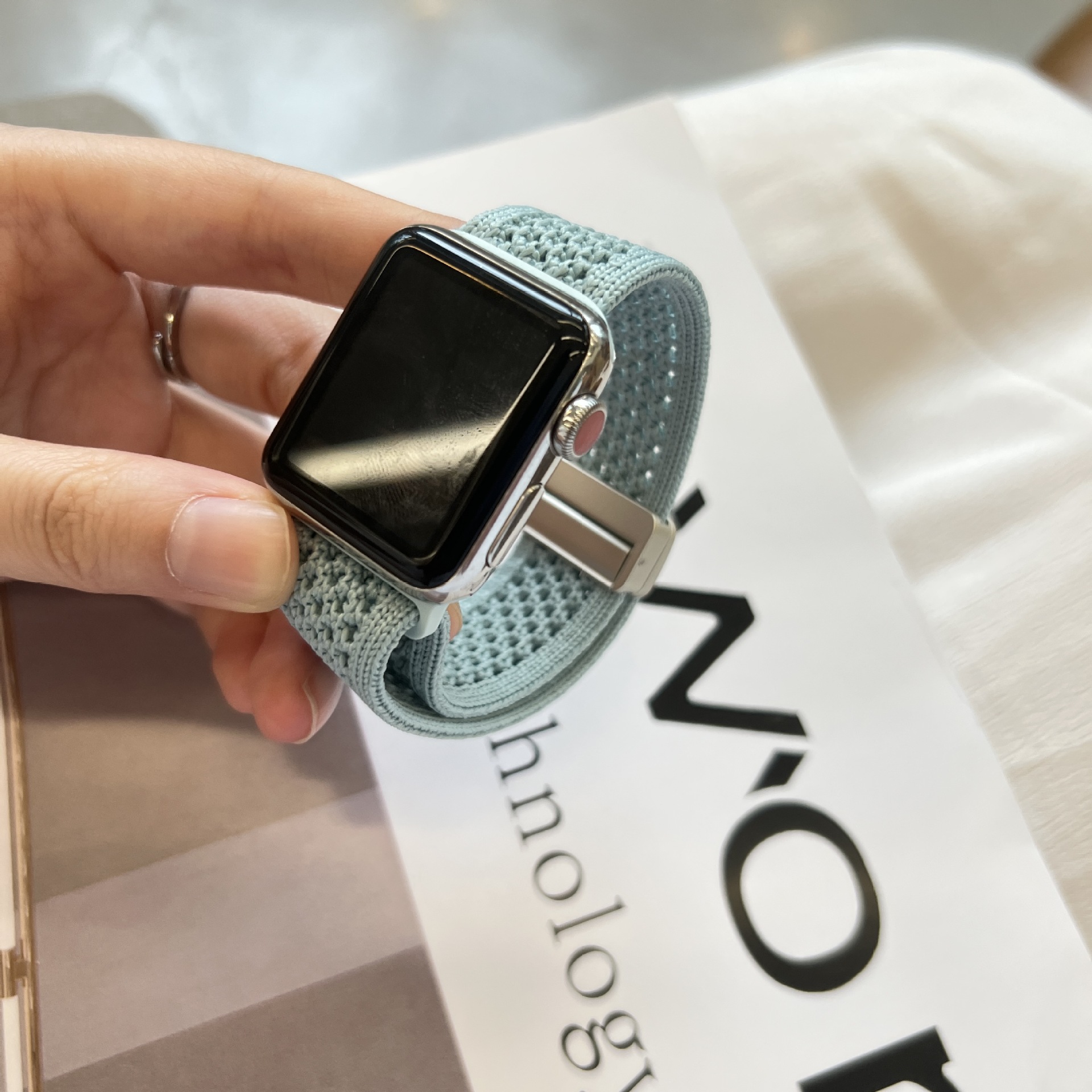 适用苹果手表尼龙编织表带