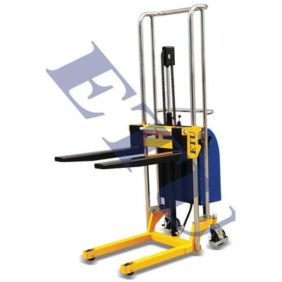 定制400KG半电动堆高车半自动叉车小型装卸轻型升降堆高机堆高车