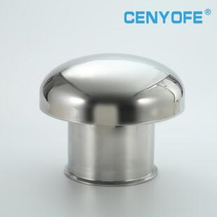 水箱透气帽 304卫生级不锈钢呼吸阀蘑菇呼吸器罐体空气过滤卡箍式