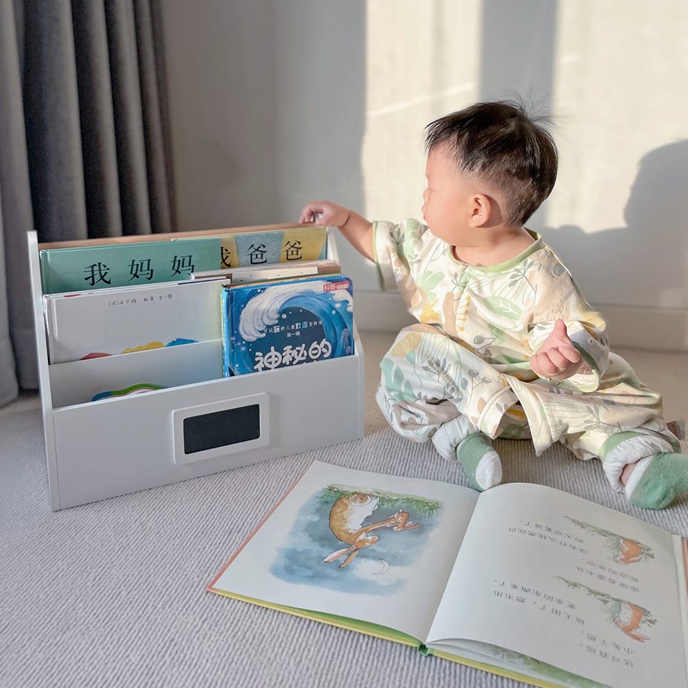 展示架豆儿童宝贝书架欧式杂志架3岁-报刊米ins风1幼儿绘本书报架