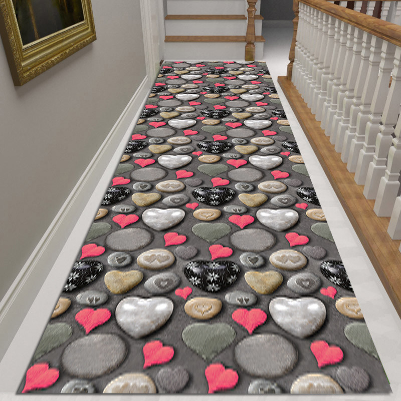 d鹅卵石地毯走廊过道地垫进门垫客厅卧室飘窗家用防滑定制剪裁